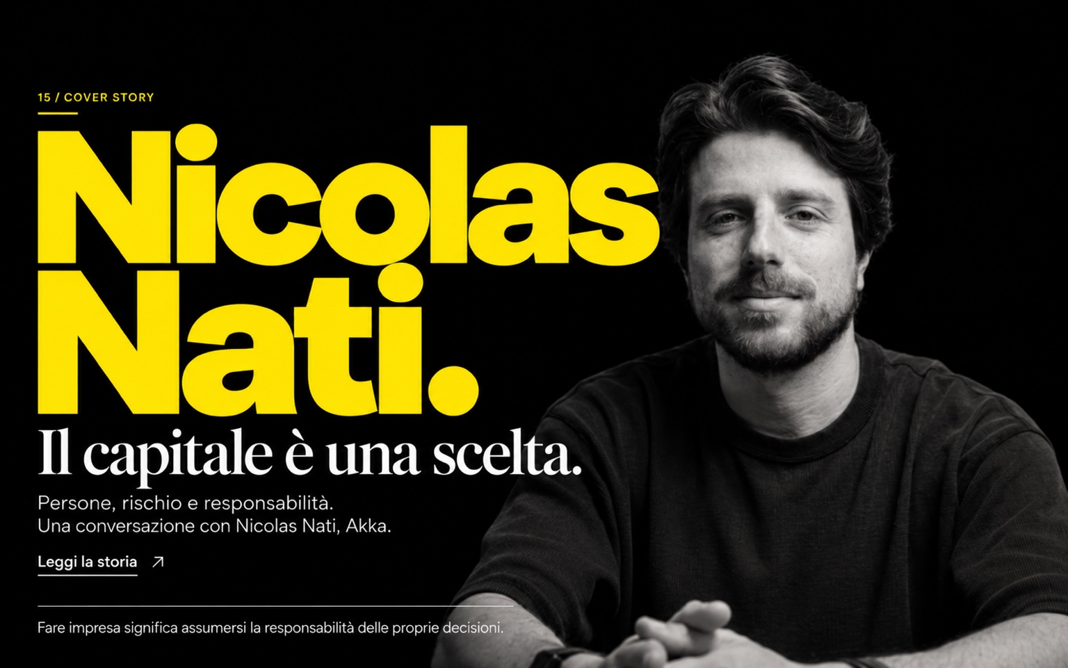 Nicolas Nati. Il capitale è una scelta. Cover Story PMI Stories.